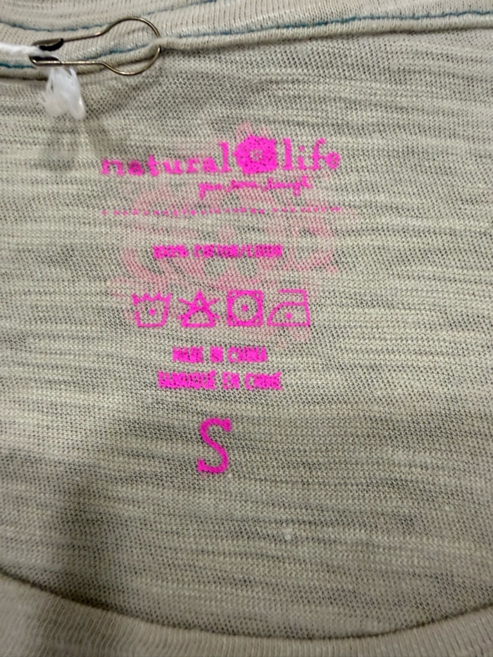 NATURAL LIFE Beige Short-Sleeve Tee with Pink & Orange Floral Graphic - Picture 5 of 12